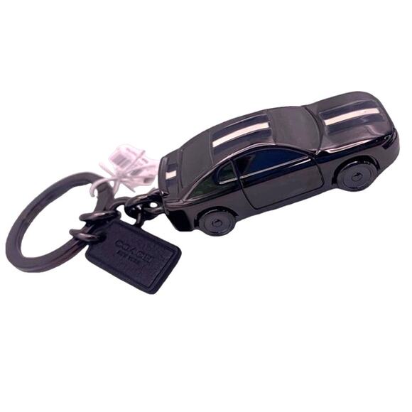 NWT COACH METAL CAR Key Fob Bag Charm Key Ring - Picture 1 of 4
